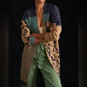 Earthy Colorblock Pilcro | Sweaters | Pilcro Anthropologie Earthy Colorblock Leopard ...